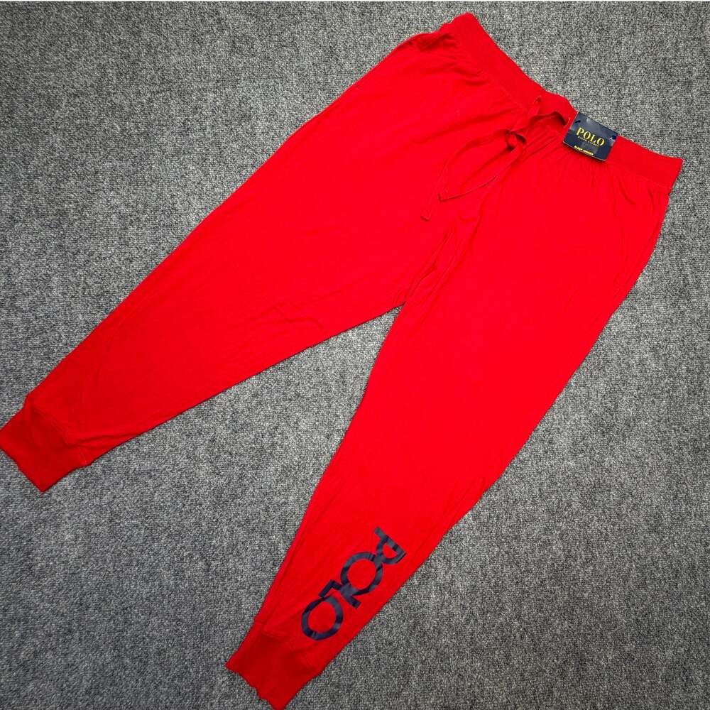 Polo Ralph Lauren Mens XL Red POLO Logo Sleep Jogger Pajama Pants NWT